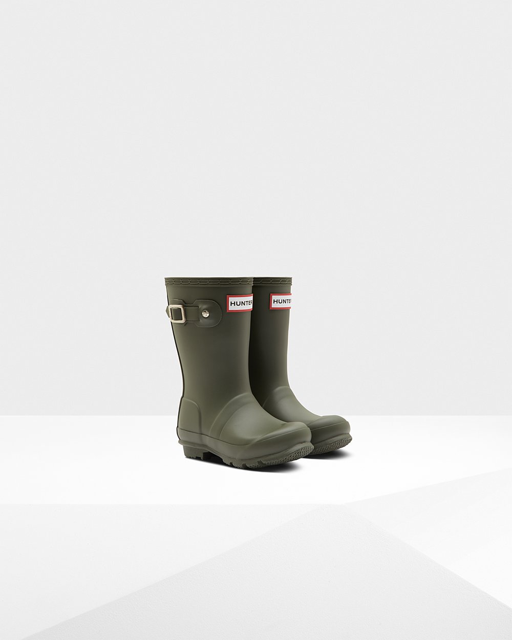 Hunter Original Little Rain Boots - Online Shop Kids Dark Olive - KWORUZ436